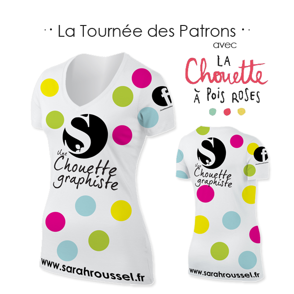 Réalisation d'un tee-shirt en flocage pour La Tournée des Patrons pour une Chouette équipe