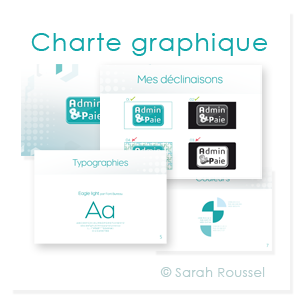 Charte graphique d'Admin et paie par Sarah Roussel