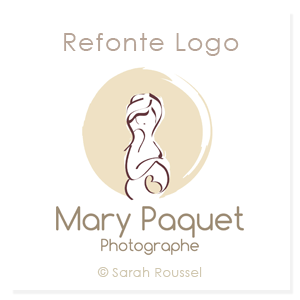 Logo photographe naissance et femme enceinte