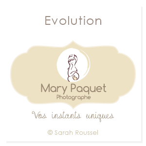 Evolution du logo de Mary Paquet 