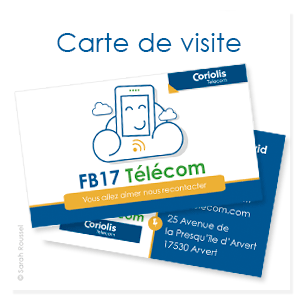 Création de cartes de visite pour FB17 Télécom, boutique de téléphonie à Arvert en Charente Maritime