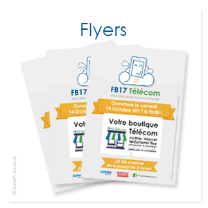 Création de flyers pour FB17 Télécom, boutique de téléphonie à Arvert en Charente Maritime