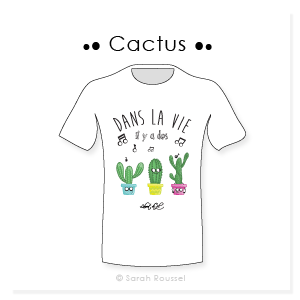 Création d'un motif cactus pour t-shirt personnalisé