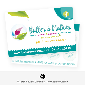 Carte de visite pour créatrice textile éco-responsable