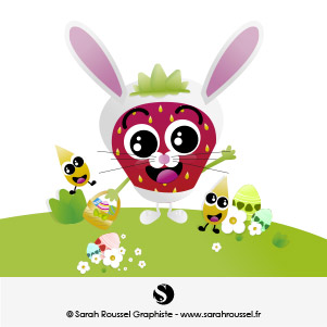 Création d'illustration lapin de Pâques