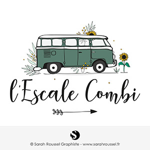 Création logo illustratif pour une entreprise de location de combi en Essonne