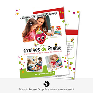 Flyer pour agence de garde d'enfants en Essonne