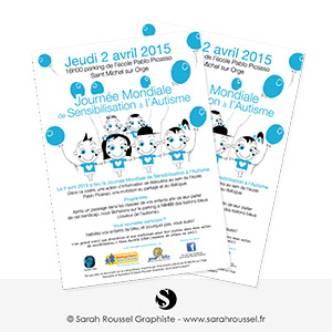 Flyer pour événement de sensibilisation à l'autisme