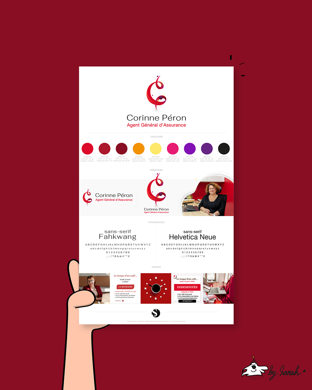 Mini-charte graphique de Corinne Péron, agent général d'assurance à Juvisy-sur-Orge